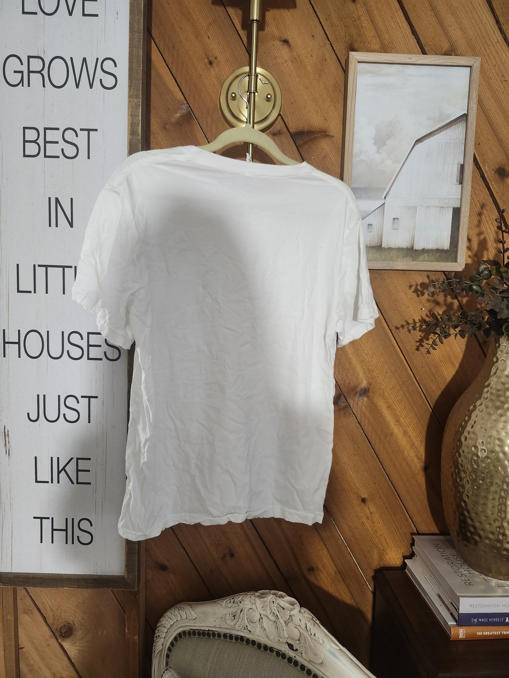White Graphic Tee "Love Like Jesus" Christian Retro Inspired - Picture 3 of 4